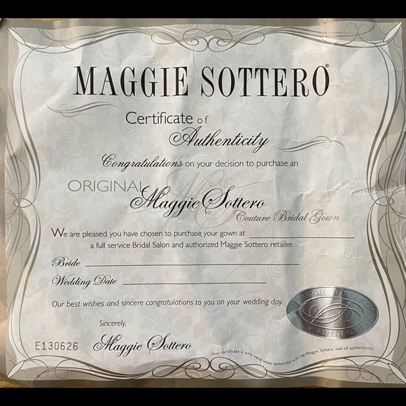 Original Maggie Sottero Couture Bridal Gown - Picture 7 of 8